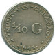 1/10 GULDEN 1944 CURACAO NÉERLANDAIS NETHERLANDS ARGENT Colonial Pièce #NL11822.3.F.A - Curaçao