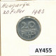 20 FILLER 1983 HONGRIE HUNGARY Pièce #AY455.F.A - Hungary