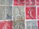 Des Perforés Sur Des Feuilles De Semeuses Oblitérés - Used Stamps
