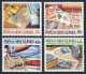 Papua New Guinea 627-630,631,MNH. Post Office-100,1985.Stamp On Stamp,Ship,Plane - Papua New Guinea