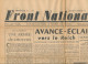 FRONT NATIONAL, Vendredi 1er Septembre 1944, N° 11, La Somme Et La Meuse Franchies, Hongrie, Stand De Tir D'Issy... - Informaciones Generales