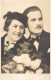 Souvenir Photo Postcard Elegant Couple Flowers Veil 1935 - Photographie