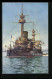 CPA Illustrateur Christopher Rave: Panzerschiff La Hoche, 1900  - Krieg