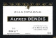 Etiquette Champagne  Brut Alfred Denois Cumieres  Marne 51 élaboré Par F Agnes à Cumieres - Champagner