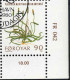 Feroe Poste Obl Yv: 42/46 Plantes Sauvages Coin D.feuille (TB Cachet Rond) - Faroe Islands