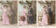 4V4Sb   Série Lot De 6 Cpa Couple Amoureux Romantique Diamant Bouquet De Roses Baiser Même Correspondance - Sammlungen & Sammellose