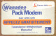 TICKET TÉLÉPHONE WANADOO PACK MODEM 19/11/2002 SPÉCIMEN PREPAID PREPAYÉE CALLING CARD TELECARTE SCHEDA PHONE CARD - Tickets FT