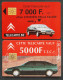 Télécartes CITROEN Felix Faure Achat Voiture XM Paris Lyon Ecully 1992 1994 Remise 7000F 50U Régie France Télécom - Unclassified