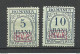 Deutsche Militärverwaltung In Romania Rumänien 1918 Michel 1 - 2 * Portomarken Postage Due - Besetzungen 1914-18