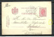 Romania 1907 Postal Stationery Ganzsache 10 B. Sent To Denmark NB! Ca. 1 Cm Tear/Einriss At Right Margin! - Postwaardestukken