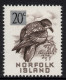 NORFOLK ISLAND 1966 SURCH DECIMAL CURRENCY " 20c ON 2/- SEPIA  "SOLANDER'S PATREL " STAMP  MNH - Norfolk Island