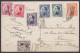 Espagne - CP Affr. Multicolore (7 Valeurs !) 190cts Càpt SAN SEBASTIAN /SEP 8 19?? Pour LIERRE Prov. D'Anvers (tp 30cts  - Briefe U. Dokumente