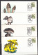 10 Enveloppes 1992 CHAMPIGNONS - MUSHROOMS - Cachets Illustrees - Mushrooms