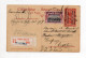 !!! ENTIER RECO DU CONGO BELGE SURCH EST AFRICAIN ALLEMAND OCCUPATION BELGE CACHET DE KIGOMA DE 1918 - Lettres & Documents