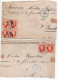 Autriche : Lot De 2 Grands Fragments De Lettre De 1877 Pour La France - 5Kr X4 Dont Bloc De 4 - Brieven En Documenten