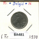 1 FRANC 1939 BELGIE-BELGIQUE BELGIUM Coin #BA481.U.A - 1 Frank