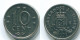 10 CENTS 1971 ANTILLES NÉERLANDAISES Nickel Colonial Pièce #S13467.F.A - Netherlands Antilles