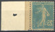 [** SUP] N° 140s, 25c Bleu - Impression Recto Verso - 1903-60 Semeuse A Righe