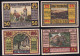 4x Bad Rehburg: 25, 50, 75 + 100 Pfg. 1.12.1921 - E. Bornemann - Colecciones