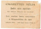 CIGARETTES MELIA - GUYON - Tirage A - Melia