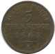 PRUSSIE RUSSIA 3 PFENNIG 1865 A Hannover German States #DE10567.13.F.A - Autres & Non Classés