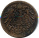 1 PFENNIG 1908 A GERMANY Coin #DB763.U.A - 1 Pfennig