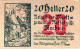 20 HELLER 1920 Stadt WACHAU Niedrigeren Österreich Notgeld Banknote #PD974 - Lokale Ausgaben