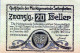 20 HELLER 1920 Stadt SEITENSTETTEN Niedrigeren Österreich Notgeld Papiergeld Banknote #PG671 - [11] Local Banknote Issues