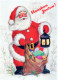 BABBO NATALE Natale Vintage Cartolina CPSM #PAJ607.IT - Santa Claus