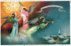 ANGE NOËL Vintage Antique Carte Postale CPA #PAG701.FR - Angels