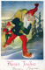 BABBO NATALE Buon Anno Natale Vintage Cartolina CPSMPF #PKG293.IT - Kerstman