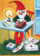 BABBO NATALE Buon Anno Natale Vintage Cartolina CPSM #PBL444.IT - Santa Claus