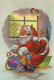 WEIHNACHTSMANN SANTA CLAUS WEIHNACHTSFERIEN Vintage Postkarte CPSM #PAK168.DE - Kerstman