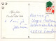 Feliz Año Navidad IGLESIA Vintage Tarjeta Postal CPSM #PBO106.ES - Anno Nuovo