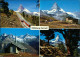 Zermatt Mehrbild-AK Umlandansichten Gornergratbahn Hotel Riffelberg 1986 - Sonstige & Ohne Zuordnung