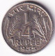 INDIA COIN LOT 286, 1/4 RUPEE 1955, CALCUTTA MINT, XF - India