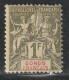 CONGO - N°24 * (1892) 1fr Olive - Unused Stamps