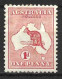 AUSTRALIA....KING GEORGE V...(1910-36..)....." ROO.."....1d........DIE 2......MH.. - Mint Stamps