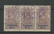 INDIA Foreign Bill Revenue Tax 8 A. As 3-stripe O With Perfin - Dienstzegels