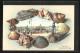 Passe-partout Lithography Southend-on-Sea, Pier, Muschelkranz  - Southend, Westcliff & Leigh