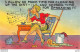 Vintage 1940s  Comic Linen Postcard Tichnor - I ALLOW SO MUCH TIME FOR CLEANING UP THE DIRT... - Humor