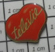 711c Pin's Pins / Beau Et Rare / THEME : MEDIAS / EMISSIONS DE TELE BELGE COEUR ROUGE TELEVIE FNRS - Medias