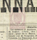 83 VAR  Journal Sentinelle Toulonnaise Du 24/01/1870 Timbre De 2 C Violet Dentelé Journal Obl Typo Journal Complet SUP - Journaux