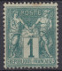 TIMBRE FRANCE SAGE 1c VERT N° 61 NEUF SANS GOMME - A VOIR - COTE 125 € - 1876-1878 Sage (Type I)