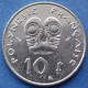 FRENCH POLYNESIA - 10 Francs 1991 KM# 8 French Overseas Territory - Edelweiss Coins - French Polynesia