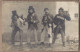 CARTE PHOTO CPA PHOTO 34 - POUSSAN ? - Les Minstrels Friends - TB PLAN 4 Hommes Déguisés 1908 - Sonstige & Ohne Zuordnung