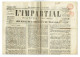 54 MEURTHE ET MOSELLE NANCY L'Impartial Du 20/04/1855 Droit Fiscal/postal De Timbre De 3 C Rouge Journal Complet SUP - Kranten