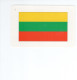 Chromo/carte Plastifiée Moderne LITUANIE Vilnius Baltic Countries Europe Drapeau Flag Plan Map 90 X 58 Mm Neuve TB - Andere & Zonder Classificatie