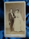 Photo CDV Bury Lille  Couple De Jeunes Mariés  Mariée Avec Un Grand Voile Et Et Diadème  CA 1880 - L436 - Alte (vor 1900)