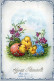 PÂQUES POULET ŒUF Vintage Carte Postale CPSM #PBO589.A - Easter